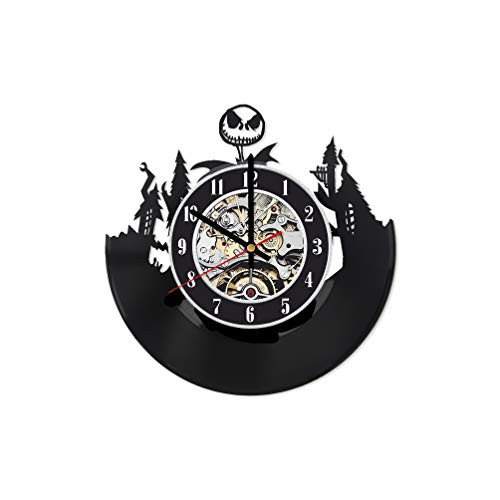 Jack Skellington Vinyl Clock Nightmare Before Christmas Wall Clock Nightmare Before Christmas Decor Jack Skellington Wall Art Gifts for Husband Wedding Gift