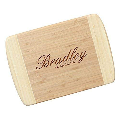 Engraved Personalized Family Name Bamboo Cutting Board in Two Sizes - TB05