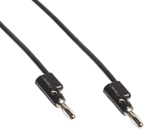 Pomona B-36-0 Stack Up Banana Plug Both Ends 36 inch  Length Black  Pack of 5