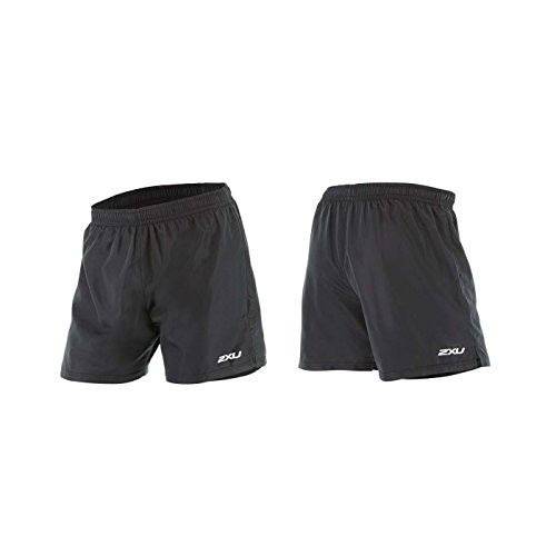 2XU Mens Active Run Shorts 5 inch  Black Black X-Small