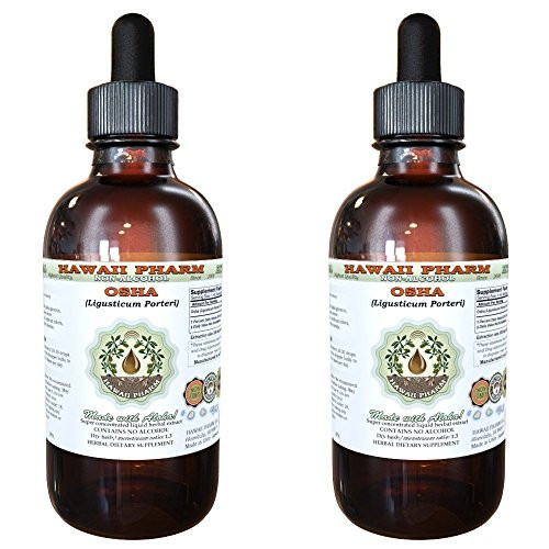 OSHA Alcohol-Free Liquid Extract OSHA Ligusticum porteri Dried Root Glycerite Natural Herbal Supplement Hawaii Pharm USA 2x2 fl.oz OSHA Alcohol-Free Liquid Extract OSHA Ligusticum porteri Dried Root Glycerite Natural Herbal Supplement Hawaii Pharm USA 2x2 fl.oz