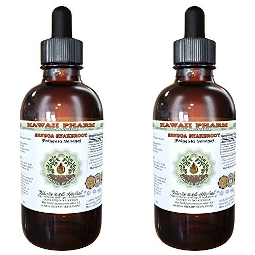 Senega Snakeroot Alcohol-Free Liquid Extract Senega Snakeroot Polygala Senega Dried Root Glycerite Natural Herbal Supplement Hawaii Pharm USA 2x2 fl.oz Senega Snakeroot Alcohol-Free Liquid Extract Senega Snakeroot Polygala Senega Dried Root Glycerite Natural Herbal Supplement Hawaii Pharm USA 2x2 fl.oz
