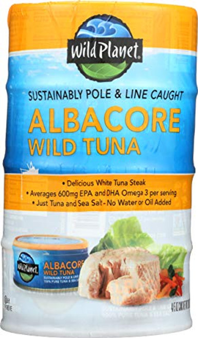 Wild Planet Wild Albacore Tuna Cans 5 Ounce 4 Pack