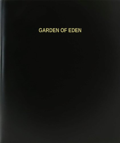 BookFactory Garden of Eden Log Book Journal Logbook - 120 Page 8.5 inch x11 inch  Black Hardbound  XLog-120-7CS-A-L-Black Garden of Eden Log Book