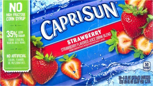 Capri Sun Juice Pouches Strawberry  Pack of 4