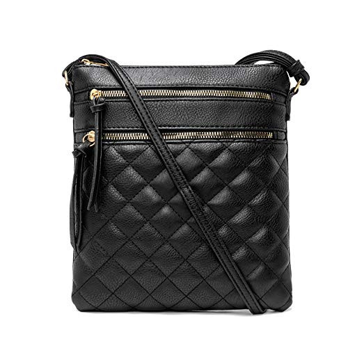 XB Quilted Crossbody Bags for Women Shoulder Purse Tassel Large Capacity PU Leather Handbags
