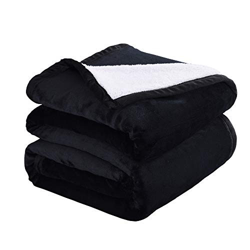 MarCielo Sherpa Blanket Throw Blankets Bed Blankets Sherpa Fleece Throw Blanket Super Soft Warm Blanket Velvet Plush Queen Size Black MarCielo Sherpa Blanket Throw Blankets Bed Blankets Sherpa Fleece Throw Blanket Super Soft Warm Blanket Velvet Plush Queen Size Black