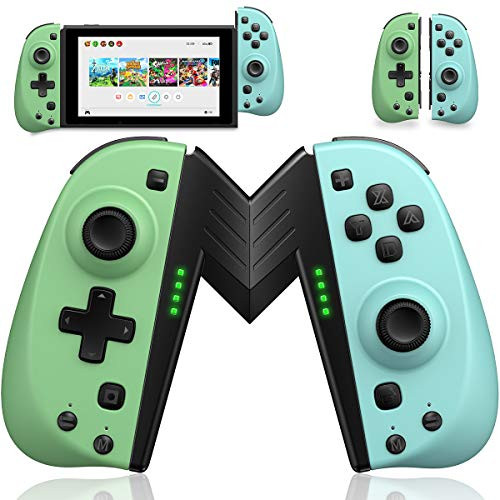 ECHTPower Wireless Controller for Nintendo Joycon Switch Macro Button Turbo Vibration Motion Functions L R Switch Controller Joypad Wireless Controllers for Nintendo Switch- Turquoise