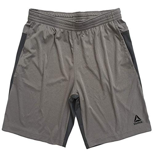 Reebok Mens Speedwick Speed Shorts  Two-Tone Heather Gray Large