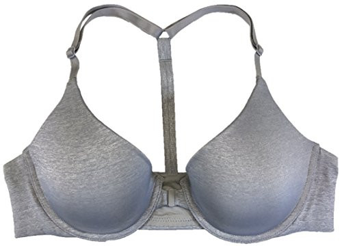 Victorias Secret T-Shirt Bra Front Close Uplift Semi Demi 34C Light Gray