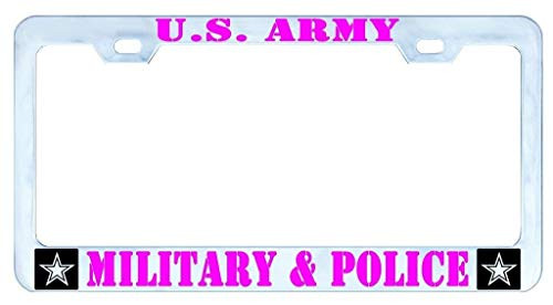 Lplpol U.S. Army Military and Police Auto License Plate Frame Cover Aluminum Metal Auto Car Tag Cover Frame 6x12 Inch Invin3137 Lplpol U.S. Army Military and Police Auto License Plate Frame Cover Aluminum Metal Auto Car Tag Cover Frame 6x12 Inch Invin3137