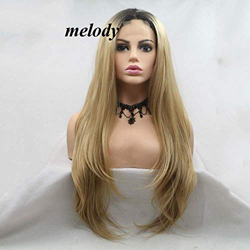Melody Wigs Ombre Blonde Wig Synthetic U Part Lace Wig Natural Straight Hair Wigs For Women Hair With Dark Roots Heat Resistant Fiber Long Blonde Wigs Cosplay Wigs Melody Wigs Ombre Blonde Wig Synthetic U Part Lace Wig Natural Straight Hair Wigs For Women Hair With Dark Roots Heat Resistant Fiber Long Blonde Wigs Cosplay Wigs