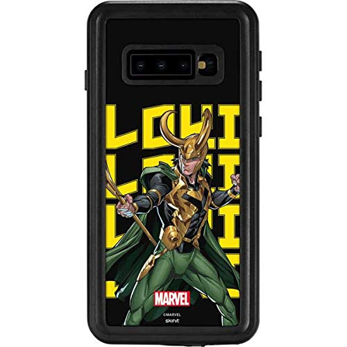 Skinit Waterproof Phone Case Compatible with Galaxy S10 - Officially Licensed Marvel Disney Loki Ready for Battle Design