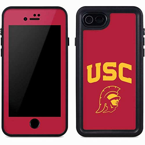 Skinit Waterproof Phone Case Compatible with iPhone 8 - Officially Licensed USC USC Trojan Logo Design