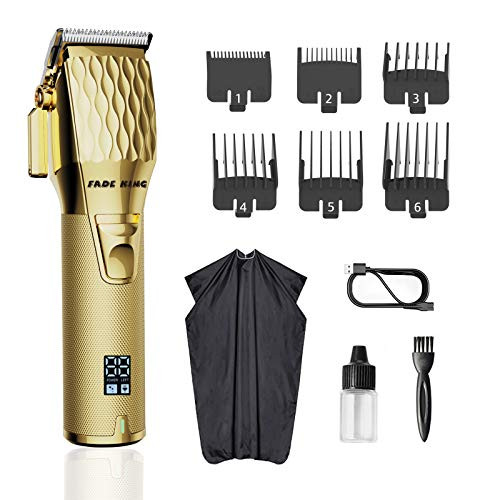 FADEKING Hair Clippers for Men Professional Cordless Clippers for Hair Cutting Beard Trimmer Barbers Grooming Kit Rechargeable LED Display GOLD
FADEKING Hair Clippers for Men Professional Cordless Clippers for Hair Cutting Beard Trimmer Barbers Grooming Kit Rechargeable LED Display GOLD