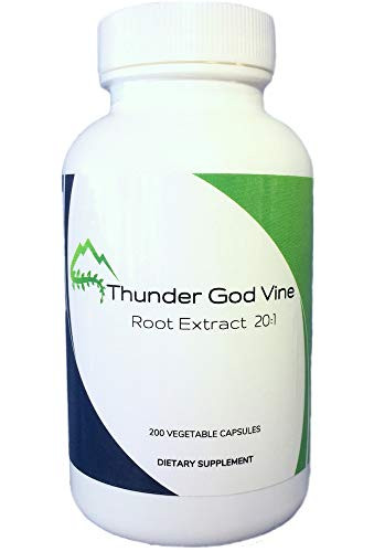 Thunder God Vine - Root Extract - 20 1 Concentration - 100 mg Vegan Capsules - 200 Count Bottle