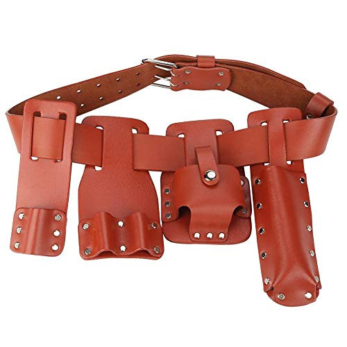 Scaffolding Belt5in1 Leather Tool Belt Pouch Scaffolding Tool with Tool Holder for Level Spanners Hammer