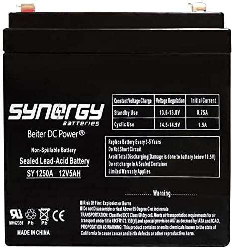 Chamberlain 4228 EverCharge Replacement Battery- 12v 4.5ah  12v 5ah by Beiter DC Power