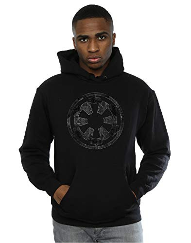 Star Wars Mens Rogue One Galactic Empire Plans Hoodie Medium Black