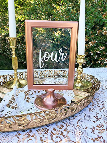 Rose Gold Wedding Table Numbers Wedding Table Markers Acrylic Table Number Clear Wedding Table Numbers