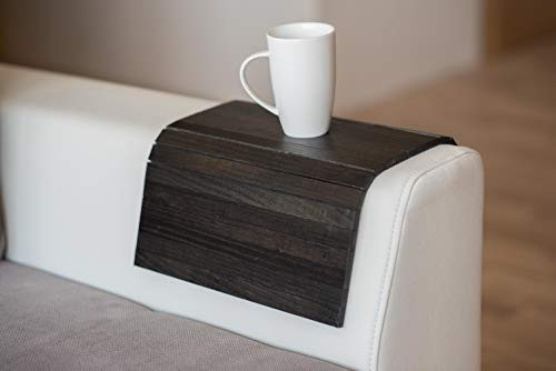Sofa arm Rest Tray Table Wood Sofa arm Tray Protectors armrest Table Sofa Table Coaster Sofa Tray tv Tray  Balck