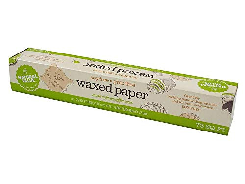 Natural Value Waxed Paper   75-sq. ft. roll   6-pack