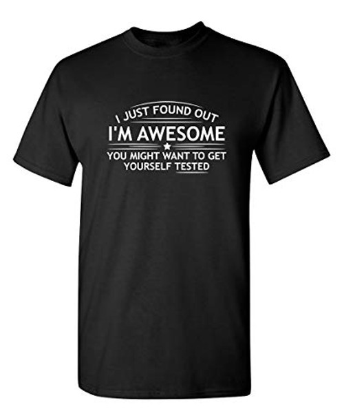 Im Awesome Graphic Novelty Sarcastic Funny T Shirt XL Black