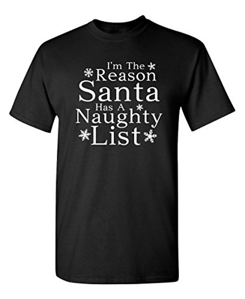 Santa Naughty Christmas Graphic Sarcastic Novelty Funny T Shirt XL Black Santa Naughty Christmas Graphic Sarcastic Novelty Funny T Shirt XL Black