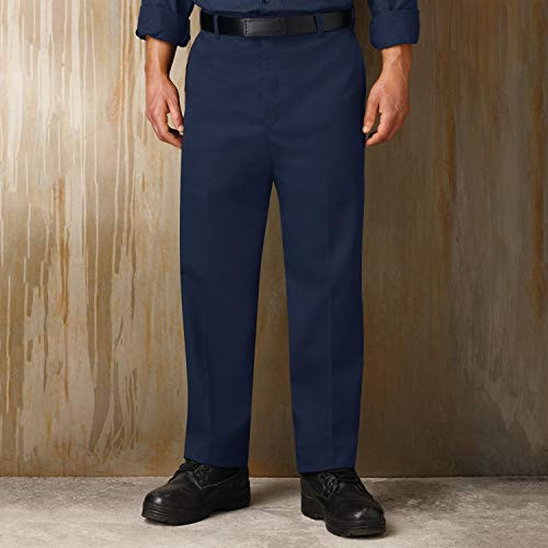 Red Kap Mens Stain Resistant Flat Front Work Pants Navy 33W x 34L