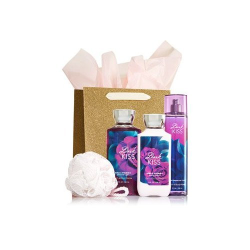 Bath  and  Body Works DARK KISS The Daily Trio Gift Set Full Size - Body Lotion - Shower Gel and Fragrance Mist