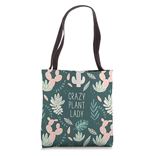 Crazy Plant Lady - Cute Plant Lovers Gardening Theme Tote Bag