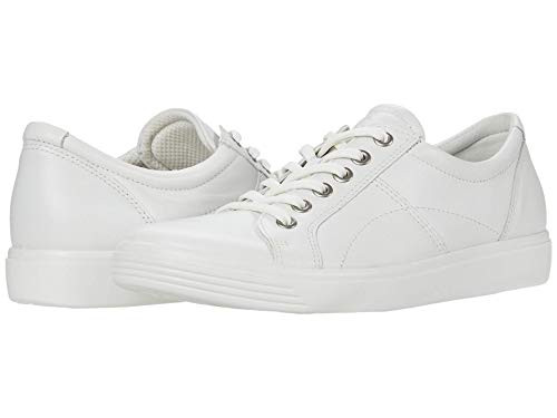 ECCO Womens Soft Classic Lace Sneaker White 7 M US