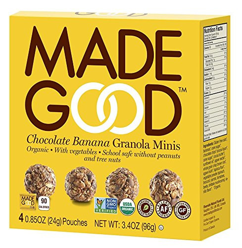 Made Good Organic Granola Chocolate Banana Minis Multipack 24gx4  Pack of 6