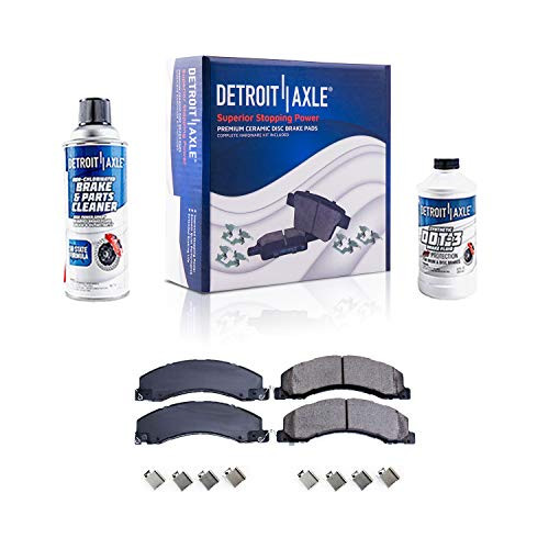 Detroit Axle - Front or Rear Ceramic Brake Pads Replacement for 2008-2018 Dodge Ram 4500 5500