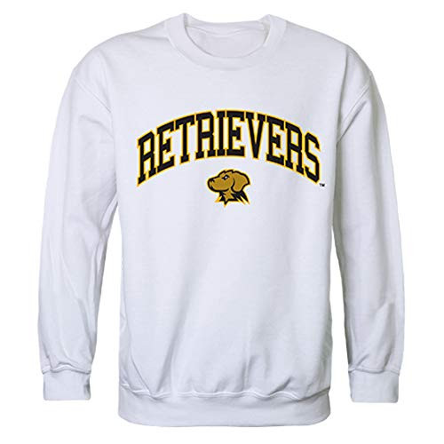UMBC University of Maryland Baltimore NCAA Mens Campus Crewneck Fleece Sweatshirt - White Large