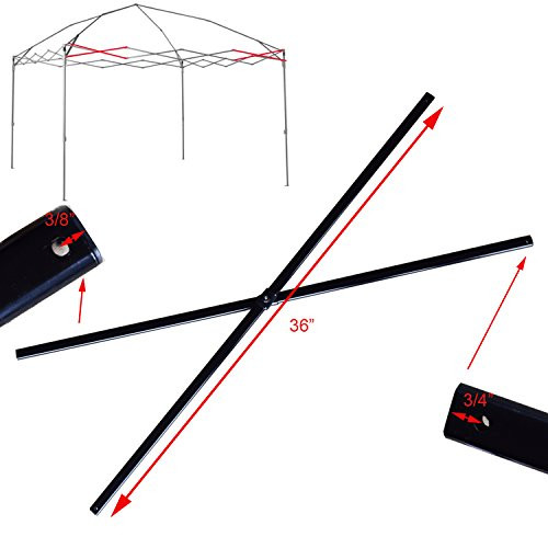 OZARK TRAIL 12 x 12 Straight Leg Instant Canopy Gazebo 36 inch  Side Truss Bars Replacement Parts Frame Repair  Black