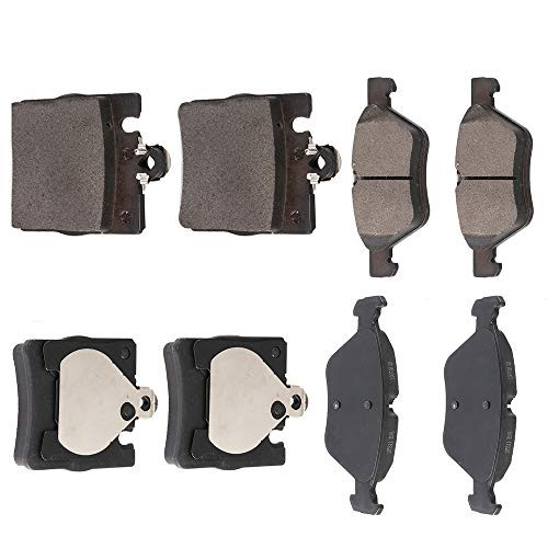 AUTOMUTO Front Rear Ceramic Brakes Pads Set fit for 2000-2003 Mercedes-Benz CLK3202001-2003 Mercedes-Benz CLK4301996-2002 Mercedes-Benz E3201998-2002 Mercedes-Benz E430