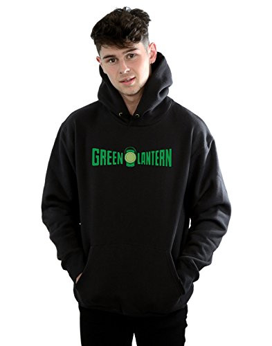 DC Comics Mens Green Lantern Text Logo Hoodie XXX-Large Black