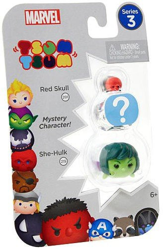 Tsum Tsum Marvel 3-Pack SERIES 3: She-Hulk/Hidden/Red Skull Toy Figures