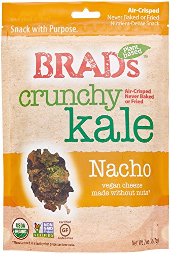 Brads Plant Based USDA Organic Gluten Free Crunchy Kale Chips Nacho 2 Ounce  4 Count   Packaging may vary