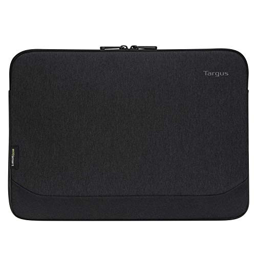 Targus Mobile Essentials Sleeve Modern Style with Durable Water-Repellent Nylon Back Zip Pocket Pouch Protective Slipcase fits 13-14-Inch Laptop Notebook Gray  TBS646GL