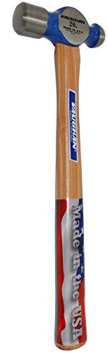 Vaughan 156-30 TC120 Hickory Handle Ball Pein Hammer 20-Ounce Head