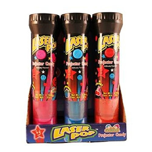 KIDSMANIA LASER POP PROJECTOR CANDY 0.74 oz Each   12 in a Pack