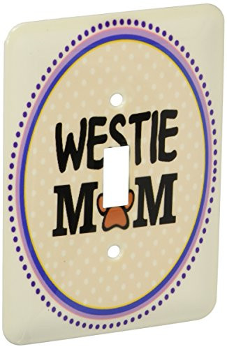3dRose lsp_151835_1 Westie Dog Mom West Highland White Terrier Doggie Mama By Breed Doggy Lover Paw Print Owner Single Toggle Switch
