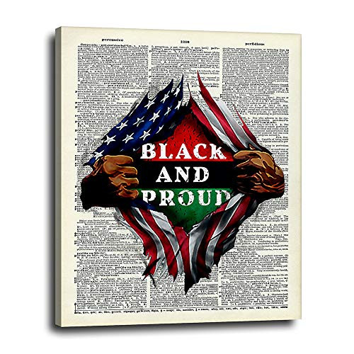 Black Pride African American Wall Art on Canvas 16x20 - Black Lives Matter Wall Decor - Unique Gift for Martin Luther King Black History Civil Rights Fans Teachers - Ready to Hang Poster Artwork
