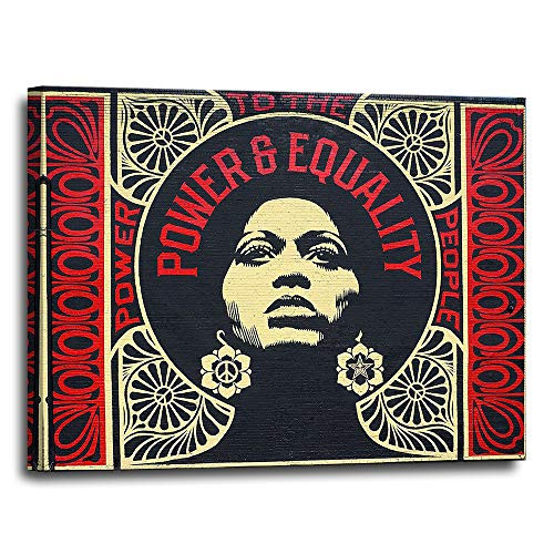 African American Wall Art on Canvas 16x20 - Black Lives Matter Graffiti Wall Decor - Unique Gift for Martin Luther King Black History Civil Rights Fans - Ready to Hang Poster - Black Pride Artwork