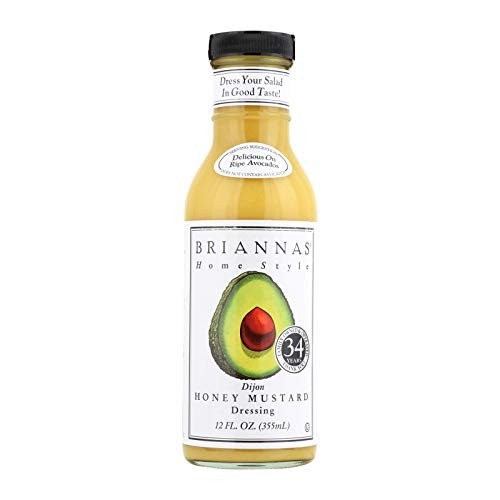 Briannas Salad Dressing - Dijon Honey Mustard - Case of 6 - 12 Fl oz.