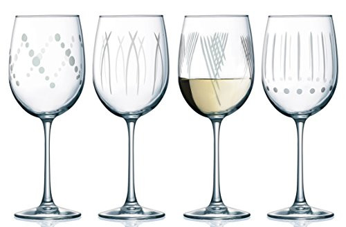 Luminarc 4 Piece 19 oz Nolita Etched Tulip, Clear