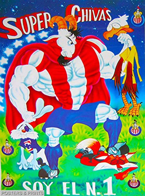 Designomite 302212 Guadalajara Mexico Super Chivas Soccer World Cup Travel Advertisement Decor Wall 36x24 Poster Print