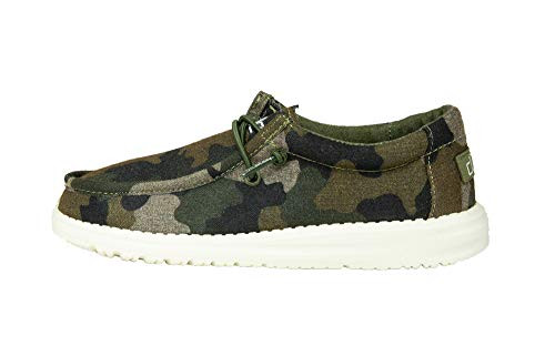 Hey Dude Boys Wally Linen Youth Size 6 Camo